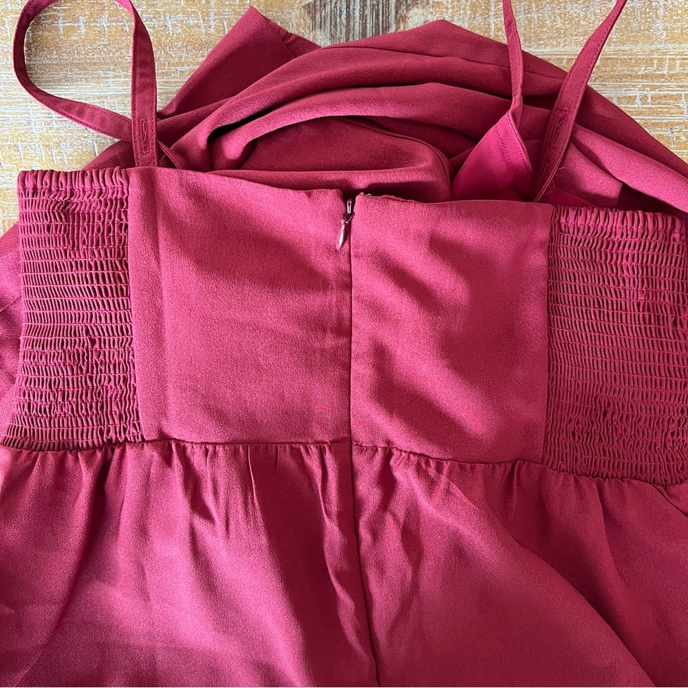 Madewell Thistle Cami Wide Leg Jumpsuit Red Size 4 Holiday Party Look - Picture 7 of 10